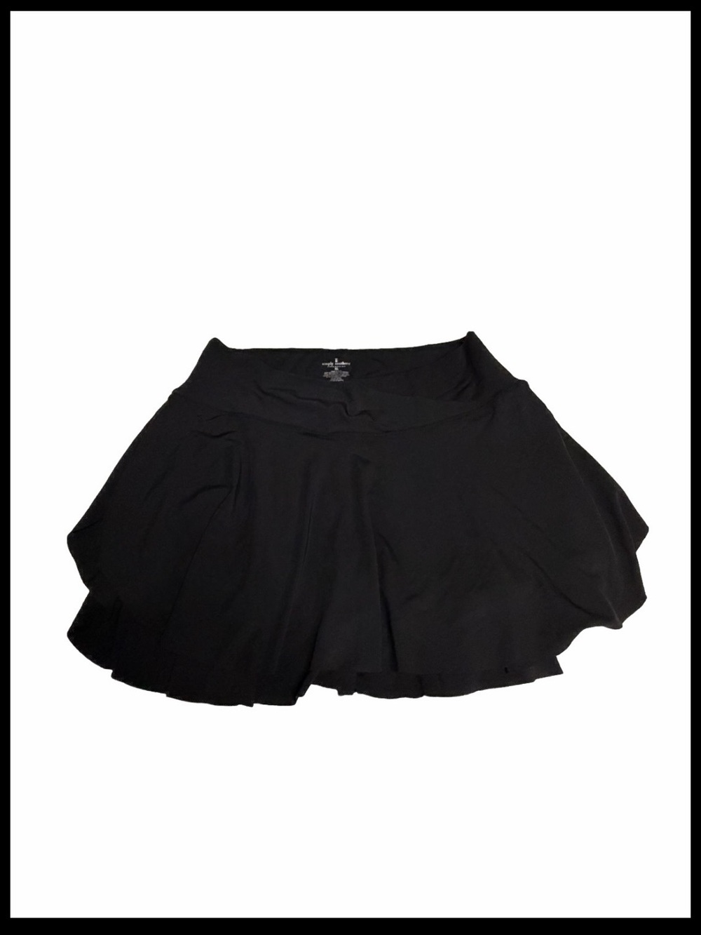 Tennis skort black nwt by simply southern
